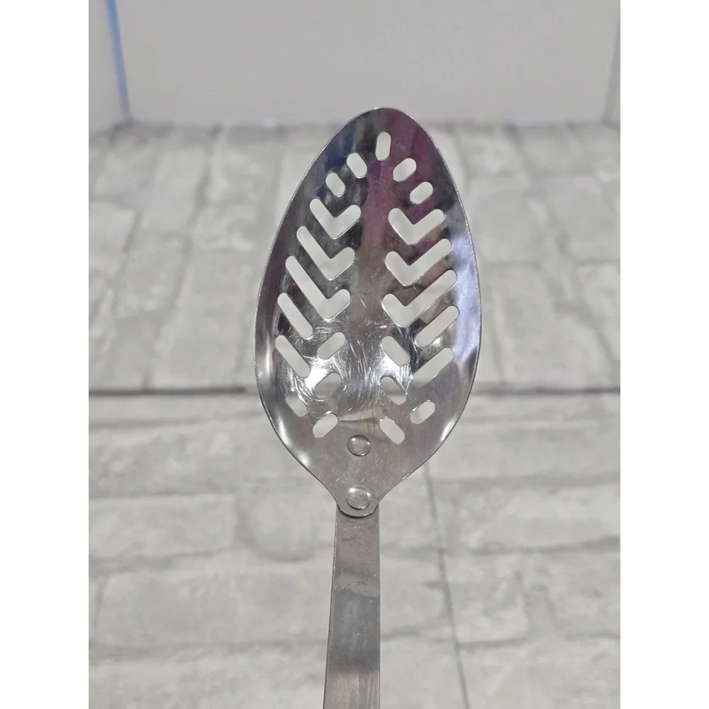 Vintage EKCO USA 2 Flint Arrowhead Stainless Soup‎ Gravy and Slotted Spoons